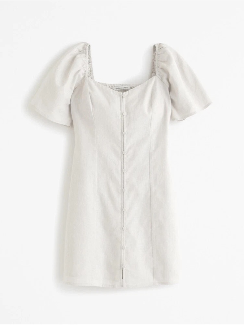 NWT XL Abercrombie Linen Blend Button Through Mini Dress